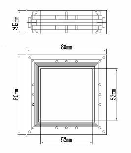 MB-J-80B-33 Technical Drawing | Gel-Pak Membrane Boxes (MB) | Gel-Pak®